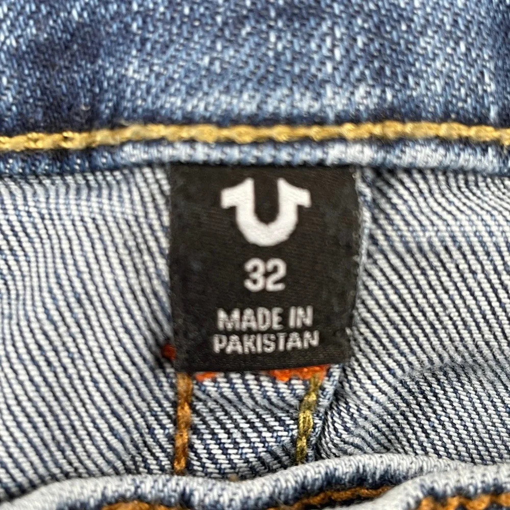 True Religion Jeans Mens 32 Blue Rocco Relaxed Skinny Denim Casual Classic